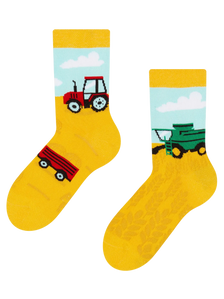 Chaussettes rigolotes pour enfants Tracteur