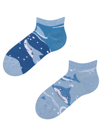 Socquettes rigolotes pour enfants Requin gris