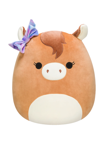 Peluche SQUISHMALLOWS de 20 cm Tomar le cheval avec un arc
