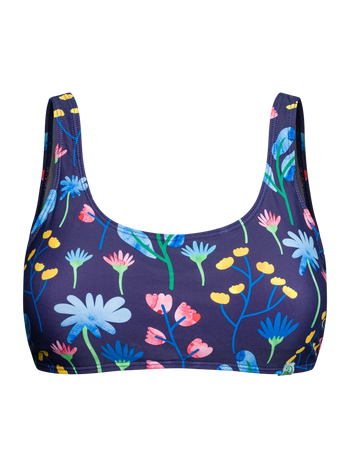 Haut de bikini de sport rigolo Fleurs à l’aquarelle