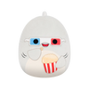 Peluche Squishmallows de 35 cm Gordon le requin gris tenant des pop-corn
