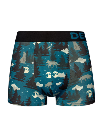 Boxers raccourcis pour hommes Loup et lune