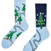 Chaussettes rigolotes Arbre de Noël & neige