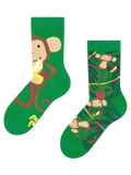 Chaussettes rigolotes pour enfants Singes