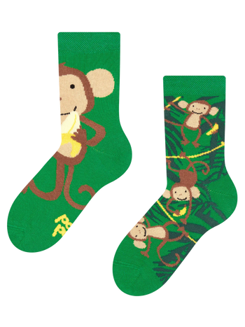 Chaussettes rigolotes pour enfants Singes