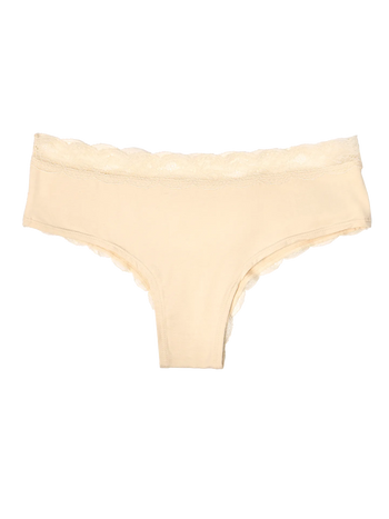 Culotte en dentelle beige pour femmes