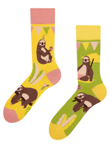 Chaussettes rigolotes Paresseux en fête