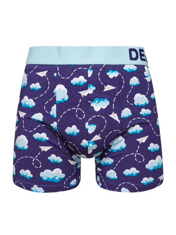 Boxer rigolo pour hommes Avions en papier et nuages