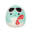 Peluche Squishmallows de 20 cm Perry le dauphin avec lunettes de soleil et planche de surf