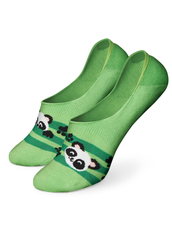 Chaussettes invisibles rigolotes Panda et rayures