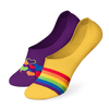 Chaussettes invisibles rigolotes Amour multicolore