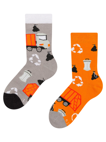 Chaussettes rigolotes pour enfants Camion à ordures