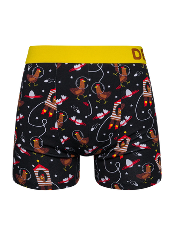 Boxer rigolo pour hommes Poule astronaute