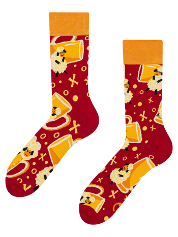 Chaussettes rigolotes Bière et mouton