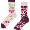 Chaussettes rigolotes en fibres de bambou Fleur de cerisier