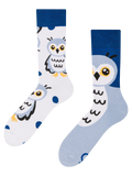 Chaussettes chaudes rigolotes Hibou des neiges