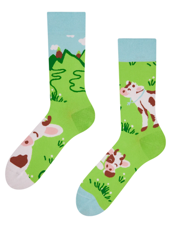Chaussettes rigolotes Vache joyeuse