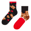 Chaussettes mi-mollet rigolotes Amour du chocolat