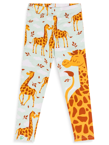 Legging en coton rigolo pour enfants Girafes amoureuses