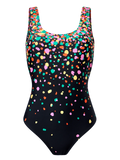 Maillot de bain une pièce rigolo pour femmes Gouttes colorées