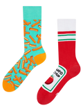 Chaussettes rigolotes Frites et ketchup