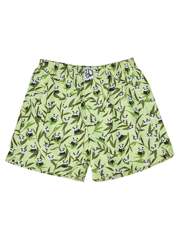 Caleçon rigolo pour hommes Panda et bambou