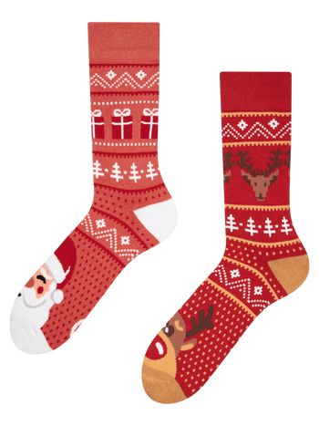 Chaussettes chaudes rigolotes Rennes du Père Noël