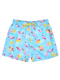 Short de bain rigolo pour hommes Flamants roses en vacances