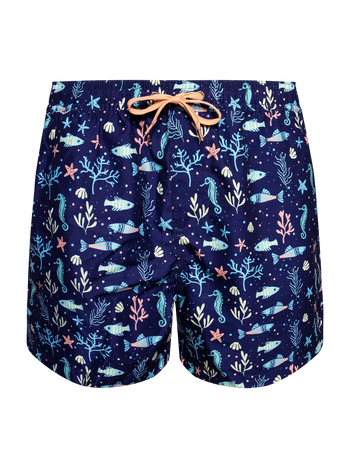 Short de bain rigolo pour hommes Vie marine