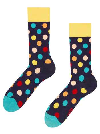 Chaussettes rigolotes Points colorés