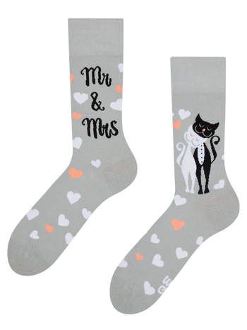 Chaussettes rigolotes Mariage des chats
