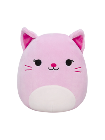 Peluche SQUISHMALLOWS de 20 cm Celenia le chat rose scintillant