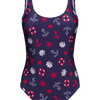 Maillot de bain une pièce rigolo pour femmes Ambiance maritime