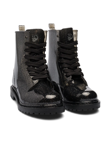 Bottes de pluie en paillettes noires pour femmes
