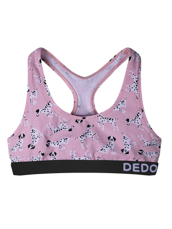 Bralette rigolote pour femmes Dalmatiens roses