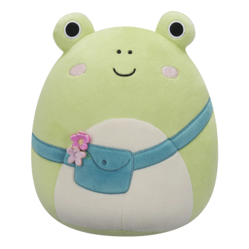 Peluche Squishmallows de 20 cm Wendy la grenouille au sac bandoulière
