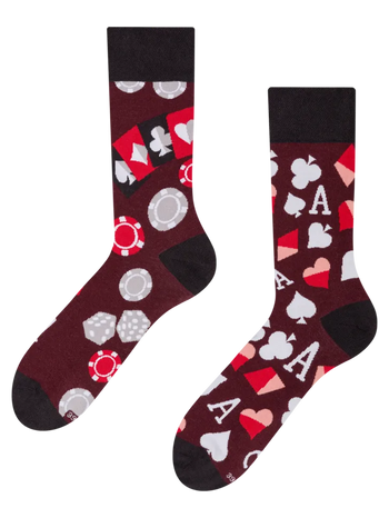 Chaussettes rigolotes Jeu de poker