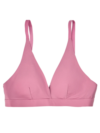 Bralette triangulaire vieux rose sans coutures pour femmes