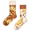 Chaussettes rigolotes Croissant et café