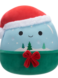 Peluche Squishmallows de 20 cm Ezekiel la boule à neige de Noël