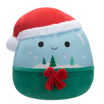 Peluche Squishmallows de 20 cm Ezekiel la boule à neige de Noël
