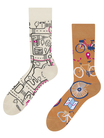 Chaussettes rigolotes Le vélo de ville