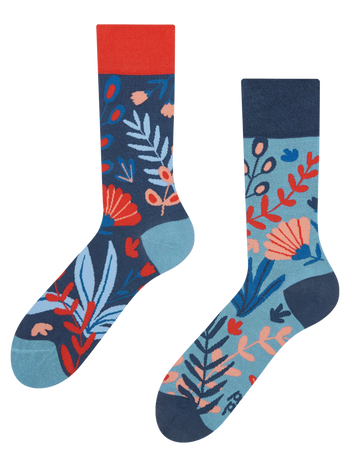 Chaussettes rigolotes en fibres de bambou Corail