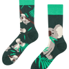 Chaussettes rigolotes Koala et feuilles