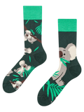 Chaussettes rigolotes Koala et feuilles