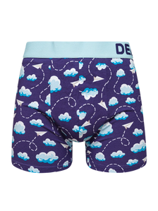 Boxer rigolo pour hommes Avions en papier et nuages