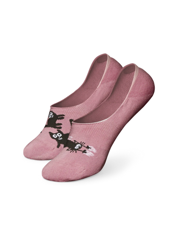 Chaussettes invisibles rigolotes Chats roses