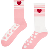 Chaussettes de sport rigolotes Rayures & Cœurs