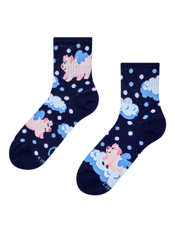 Chaussettes mi-mollet rigolotes Cochons dans les nuages