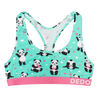 Bralette rigolote pour femmes Panda et petits cœurs